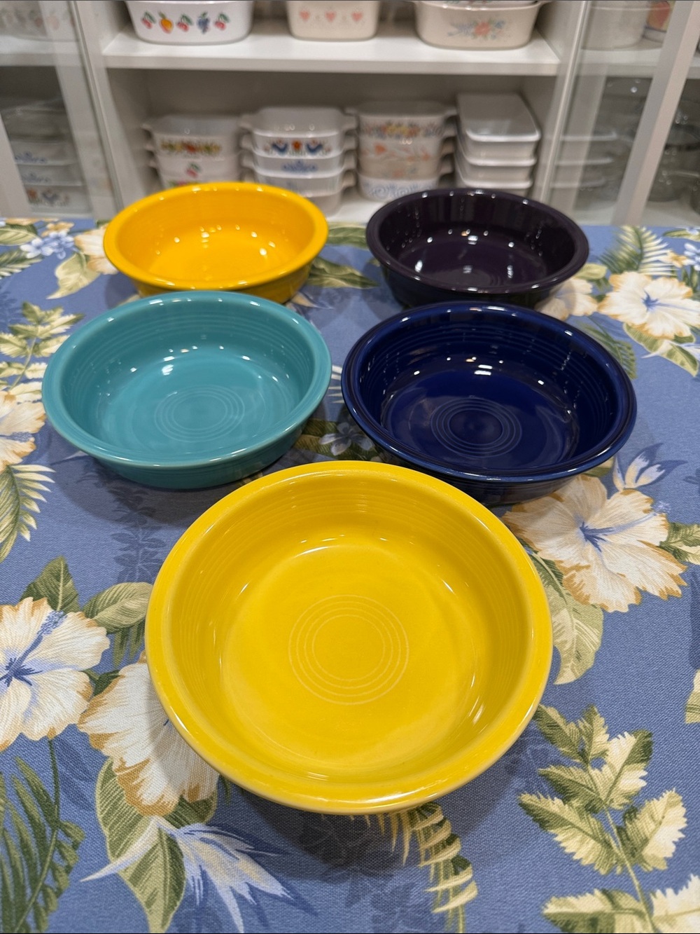 Fiesta 7" Bright Bowls in Yellow, Teal, Navy & Purple
